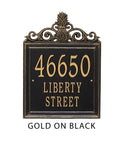 The Lanai LARGE ESTATE Address Plaque (Wall Mounted Plaque) -- 7 SIGN COLORS AVAILABLE, Measures 19.4" x 14" x 0.375"