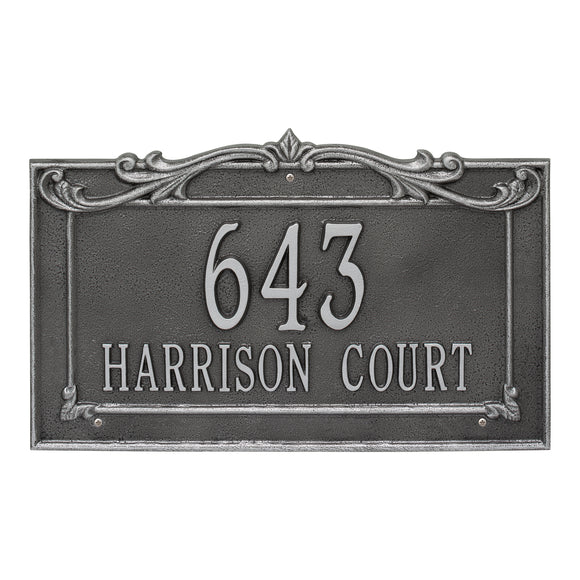 Personalized Cast Metal Address plaque - The Sheridan Extra Grande sign. Display your address Custom house number sign. Measures - 19.5