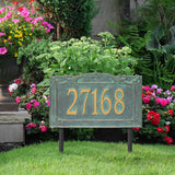 Personalized Cast Metal Address plaque - The Sheridan Extra Grande Lawn sign Display your address Custom house number sign. Measures - 19.5" X 12.0" X 0.6". 5 Colors Available