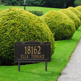 Personalized Cast Metal Address plaque - The Sheridan Extra Grande Lawn sign Display your address Custom house number sign. Measures - 19.5" X 12.0" X 0.6". 5 Colors Available