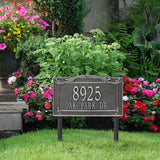 Personalized Cast Metal Address plaque - The Sheridan Grande Lawn sign Display your address Custom house number sign. Measures - 14.5" X 9.0" X 0.6". 5 Colors Available