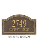 The Penhurst Address Plaque (Wall Mounted) -- 7 SIGN COLORS AVAILABLE, Measures 19.5" x 11.5" x 0.375"