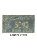 The Spring Blossom Address Plaque ( Wall Mounted ) -- 6 SIGN COLORS AVAILABLE, Measures 20.25" x 11.5" x 0.375"