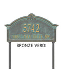 LAWN MOUNTED Roselyn Arch Plaque -- 7 SIGN COLORS AVAILABLE, Measures 18.75" x 10.25" x 0.4" The Lawn stakes are 20" long