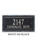 The Gardengate Address Plaque -- 12 SIGN COLORS AVAILABLE,Measures 18" x 9.5" x 0.375"