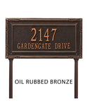 LAWN MOUNTED Gardengate Address Plaque -- 12 SIGN COLORS AVAILABLE, Measures 18" x 9.5" x 0.375" The Lawn stakes are 20" long