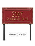 LAWN MOUNTED Gardengate Address Plaque -- 12 SIGN COLORS AVAILABLE, Measures 18" x 9.5" x 0.375" The Lawn stakes are 20" long