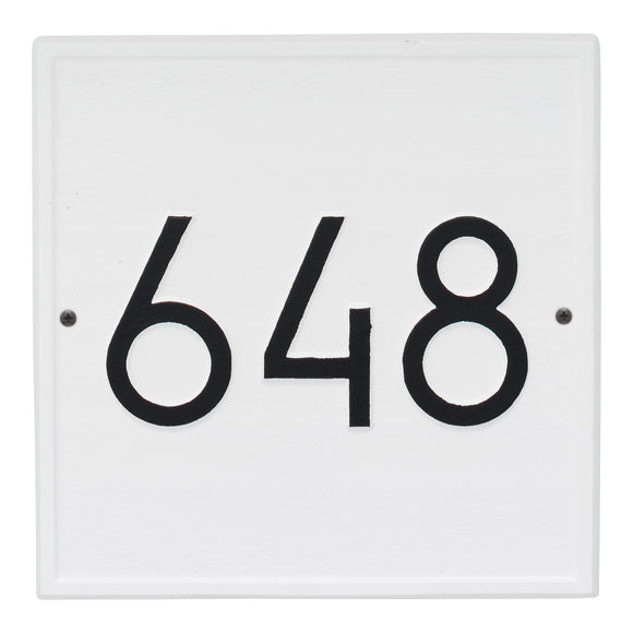Personalized Cast Metal Address plaque - The Modern Square. Display your address Custom house number sign. Measures - 11