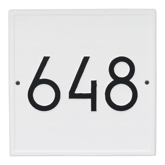 SINYUDUN Custom Address Plaque – Cast Metal House Number Sign, Wall Mounted, White Numbers On Black Background – Vertical, 4W X 16H (Large SINYUDUN Custom Address Plaque – Cast Metal House Number Sign, Wall Mounted, White Numbers On Black Background – Vertical, 4W X 16H (Large