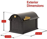 Personalized Whitehall Balmoral Mailbox with Side Address Plaques, Monogram & Post Package -- 3 COLORS AVAILABLE, BOX DIMENSIONS 13.7" x 13" x 21.25"