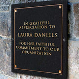 Clarus Crystal Stone Dedication Plaque with Engraved Text. Commemoration Sign Made from Solid, Real Stone. Four Colors Available. Measures 12" x 12" x .375",  4 COLORS AVAILABLE