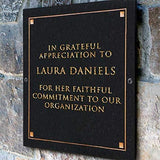 Clarus Crystal Stone Dedication Plaque with Engraved Text. Commemoration Sign Made from Solid, Real Stone. Four Colors Available. Measures 12" x 12" x .375",  4 COLORS AVAILABLE