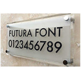 Crystal Address Plaque with Engraved Numbers, 2 Colors and Two Fonts Available, MEASURES 6.25" X 12.25"