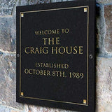 Clarus Crystal Stone Dedication Plaque with Engraved Text. Commemoration Sign Made from Solid, Real Stone. Four Colors Available. Measures 12" x 12" x .375",  4 COLORS AVAILABLE