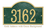 Fast and Easy Arch-Top Address Numbers Plaque (Wall Mounted Sign)   -- 4 SIGN COLORS AVAILABLE, Measures 12" x 7.25" x 0.25"