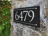 Stone Address Plaque with Engraved Numbers. Address Sign Made from Solid, Real Stone. Ships in 2-3 Days. Measures 12" x 6" x 0.375", 4 colors, 2 fonts