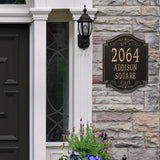 The Glen Haven LARGE ESTATE Address Plaque -- 5 SIGN COLORS AVAILABLE, Measures 14" x 18.5" x 0.65"