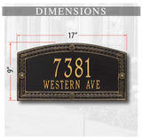The Hamilton AddressPlaque (Wall Mounted Plaque)-- 6 SIGN COLORS AVAILABLE, Measures 17" x 9" x 0.375"