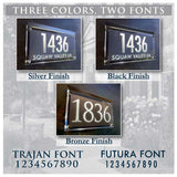 Address Plaque Lighted Crystal Sign, Available in 3 colors and two fonts, MEASURES 7.25" X 12"