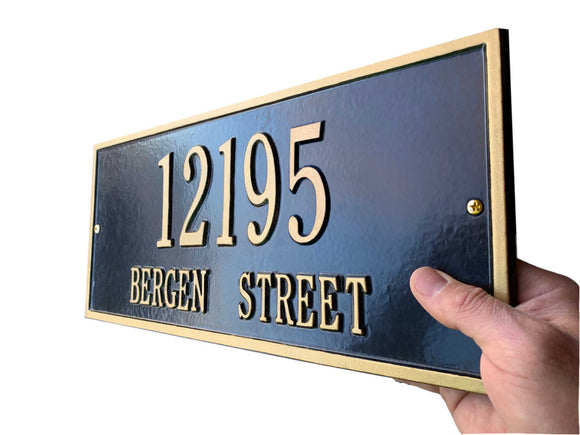 The Hartford Address Plaque (Wall Mounted Sign) - 10 COLORS, Measures 16