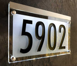 Crystal Lighted Address Sign! This Address Plaque is Bright and Beautiful, Available in 3 colors and two fonts, MEASURES 7.25" X 12"