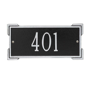 The Roanoke-Mini Numbers Address Plaque - 11 SIGN COLORS AVAILABLE, Measures 12" x 5.75" x 0.375"