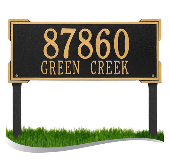 Lawn Mounted Roanoke Estate Plaque -- 11 SIGN COLORS AVAILABLE, Measures 23