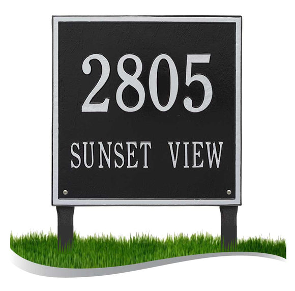 Lawn Mounted Large Square Plaque EXTRA LARGE SIZE -- 11 SIGN COLORS AVAILABLE, Measures 15