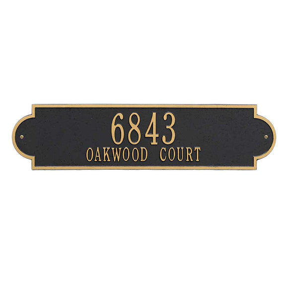 The Richmond Estate Address Plaque (wall mounted) --  8 SIGN COLORS AVAILABLE, Measures 25