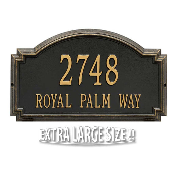 The Williamsburg ESTATE ADDRESS SIGN (Extra Large Wall Plaque) --  6 COLORS AVAILABLE, Measures 20.5