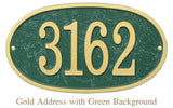 Fast and Easy Oval Numbers Address Numbers Plaque (Wall Mounted Sign) -- 4 SIGN COLORS AVAILABLE, Measures 12" x 6.75" x 0.25"
