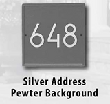 Personalized Cast Metal Address plaque - The Modern Square. Display your address Custom house number sign. Measures - 11" x 11" x .325"