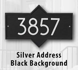 Personalized Cast Metal Address plaque - The Modern Hampton.  Display your address Custom house number sign. Measures - 15.75" x 10.25" x .325"
