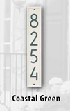 Personalized Cast Metal Address plaque - The Modern Vertical. Display your address Custom house number sign. Measures - 23.25" X 4.25" X .325"