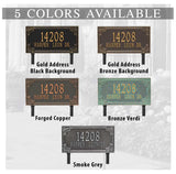 Personalized Cast Metal Address plaque - The Penbrook Grande Lawn sign Display your address Custom house number sign. Measures - 16.5" X 8.5" X 0.6". 5 Colors Available