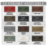 The Gardengate Address Plaque -- 12 SIGN COLORS AVAILABLE,Measures 18" x 9.5" x 0.375"
