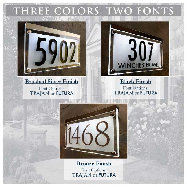Crystal Lighted Address Sign! This Address Plaque is Bright and Beauti ...