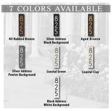 Personalized Cast Metal Address plaque - The Modern Delaware Plaque. Display your address. Custom house number sign. Measures - 4.25" x 17.25" x .325"