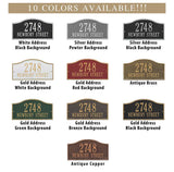 The Rolling Hills Address Plaque (wall mounted) - 10 SIGN COLORS, Measures 15" x 7.5"