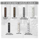 Personalized Cast Metal Address plaque - The Modern Vertical. Display your address Custom house number sign. Measures - 23.25" X 4.25" X .325"