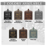 The Lanai LARGE ESTATE Address Plaque (Wall Mounted Plaque) -- 7 SIGN COLORS AVAILABLE, Measures 19.4" x 14" x 0.375"