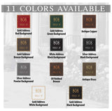 The LARGE Square Estate Address Number Plaque -- 11 SIGN COLORS AVAILABLE, Measures 15" x 15" x 0.37"