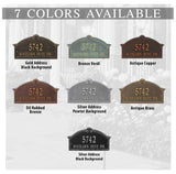 The Roselyn Arch Address Plaque ( Wall Mounted ) -- 7 SIGN COLORS AVAILABLE, Measures 18.75" x 10.25" x 0.4"