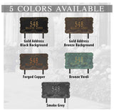 Personalized Cast Metal Address plaque - The Leroux Extra Grande Lawn sign Display your address Custom house number sign. Measures - 21.6" X 12.75" X 0.6". 5 Colors Available