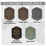 The Glen Haven Address Plaque -- 5 SIGN COLORS AVAILABLE, Measures 10.75 x 14 x 0.65 inches
