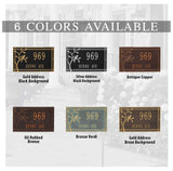 The Woodridge Bird Address Plaque -- 6 SIGN COLORS AVAILABLE, Measures 16.5" x 10" x 0.625"
