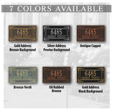 The Key Corner Address Number Plaque -- 6 SIGN COLORS AVAILABLE, Measures 16" x 9" x 0.375"
