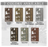 The Flowering Poppies Address Plaque -- 7 SIGN COLORS AVAILABLE, Measures 15.6" x 8.75" x 0.375"