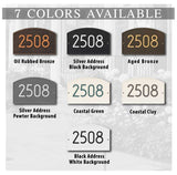 Personalized Cast Metal Address plaque - The Modern Legacy Display your address. Custom house number sign. Measures - 14" x 8.75" x .325"