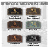 The Hamilton AddressPlaque (Wall Mounted Plaque)-- 6 SIGN COLORS AVAILABLE, Measures 17" x 9" x 0.375"